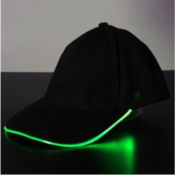 ŘWIECĄCA CZAPKA LED / PARTY CAPS - KOLOR: ZIELONY (12 SZT.)