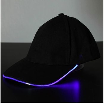 ŚWIECĄCA CZAPKA LED / PARTY CAPS - KOLOR: FIOLETOWY (12 szt.)