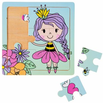 Ekspozytor Drewnianych Puzzli dla Dziewczynek (24 sztuki)