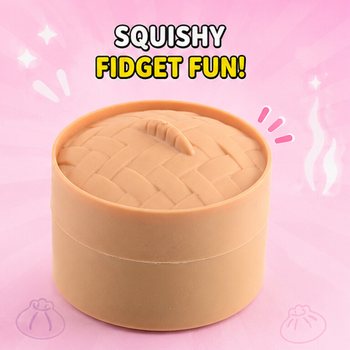 RAGE - Gniotek Squishy SUGAR EDITION Bun Dumplings MAŁY (5.3 x 5.3 x 4.1 cm) Viral 2026 Fidget Toy (24 szt.)