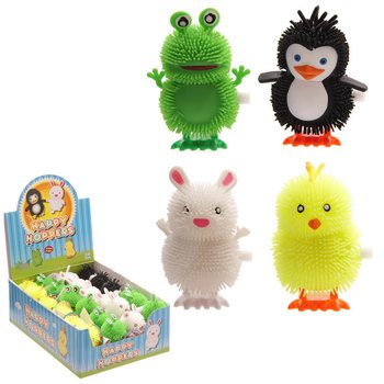 NAKRĘCANE ZWIERZĄTKA HAPPY HOPPER W DISPLAYU (24 szt.)