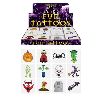 Tatuaże Fun – Model Halloween (48 opakowań x 12 szt.)