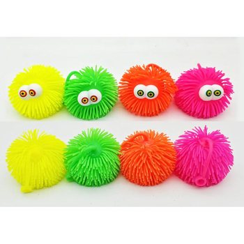 PIŁKA PUFFER Z OCZAMI - 10CM - W DISPLAYU (12 szt.)