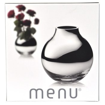 MENU Okrągły Srebrny Wazon | Ekskluzywny Wazon Kula B2B