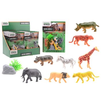 ANIMAL WORLD - ZESTAW ZWIERZĄT SAFARI 10-ELEMENTOWY NA KARCIE - W DISPLAYU (12 szt.)