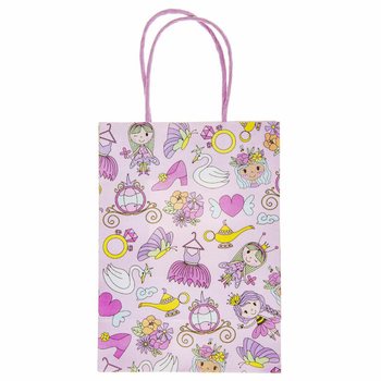Torebki Prezentowe Papierowe Księżniczki - 16x9x22 cm (12 sztuk)