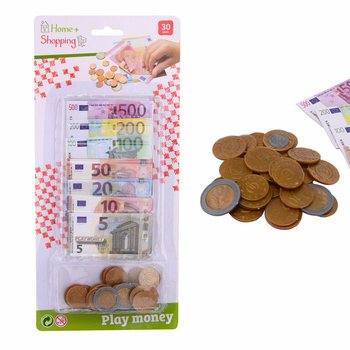 HOME SHOPPING - EURO ZABAWKOWE PIENIĄDZE I BANKNOTY NA KARCIE (6 szt.)