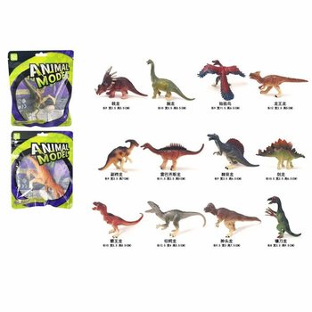 MIX FIGURKI DINOZAUR&Oacute;W - W TOREBCE PREZENTOWEJ (12 szt.)