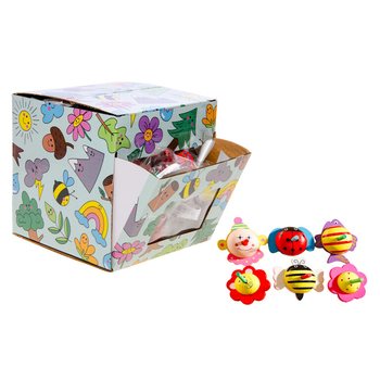 DREWNIANE BĄCZKI MIX DESIGN - W DISPLAYU (30 szt.)