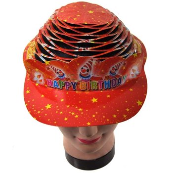 6 CZAPEK URODZINOWYCH SPIRALNYCH W WORKU (6 szt.)