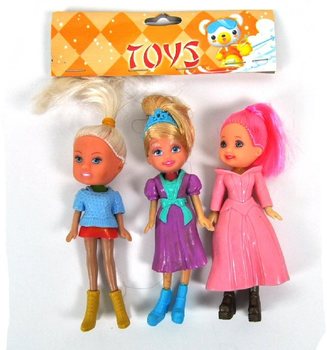3 Mini Laleczki w Torebce (Zestaw 10 szt.)