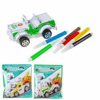 Puzzle 3D Zbuduj i Pokoloruj Własny Samochód (12 szt.)