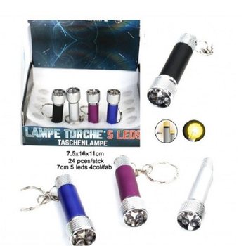 Latarka Brelok 5 LED w Ekspozytorze (24 szt.)