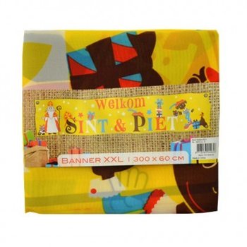 BANER POWITALNY SINTERKLAAS & PIET XXL 300 X 60 CM (7 szt.)