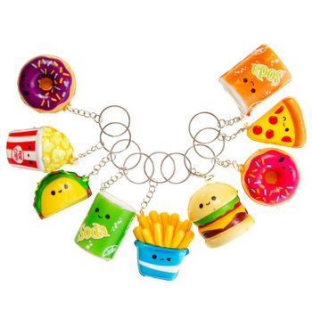 Breloki Squishy Fast Food w Stojaku (24 szt.)
