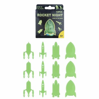 KOSMICZNA RAKIETA GLOW IN THE DARK NA SUFIT W DISPLAYU (24 szt.)