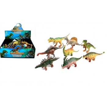 MIX DINOZAURÓW, OK. 17 CM WYSOKOŚCI W EKSPOZYTORZE (16 szt.)