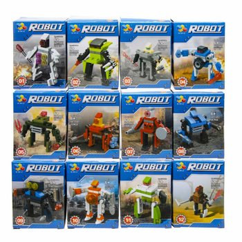 Klocki Konstrukcyjne Roboty (12 sztuk w Displayu)