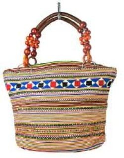 Torebka B-FAIR Beads z rączką z brązowych koralików (1 szt.)