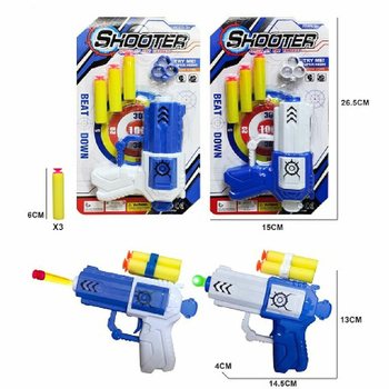 Pistolet Zabawkowy z 3 Przyssawkami na Karcie (6 szt.)