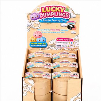 RAGE - LUCKY DUMPLINGS - Gniotek Squishy Bun Dumpling DUŻY Wym. 8.5 x 8.5 x 4.8 cm - W DISPLAYU (12 szt.)