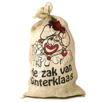 Worek jutowy na prezenty - Święty Mikołaj
