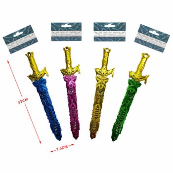 MIECZ ZABAWKA METALIZOWANY, 33 CM (36 szt.)