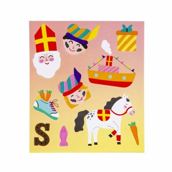 Wesołe Naklejki - Wz&oacute;r: Sinterklaas / Mikołajki (120 szt.)