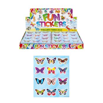 NAKLEJKI FUN STICKERS – WZÓR: MOTYLE (120 szt.)