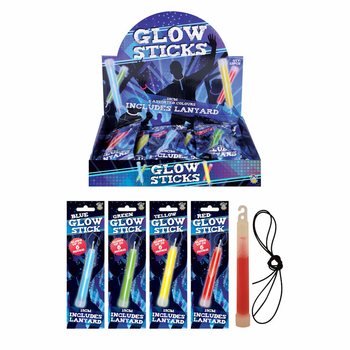 ŚWIETLIK GLOW STICK - 15CM SZNUREK - MIX KOLOR&Oacute;W W DISPLAYU (12 szt.)