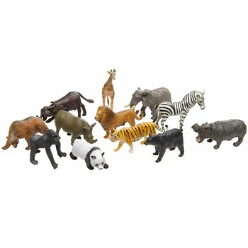 ANIMAL WORLD - MIX FIGURKI DZIKIE ZWIERZĘTA (12 szt.)