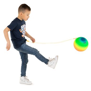 TĘCZOWA PIŁKA Z LINKĄ / PIŁKA BUNGEE &Oslash;23 Cm (36 szt.)