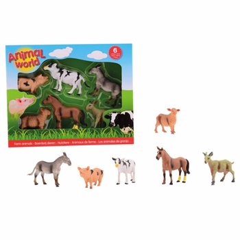 ANIMAL WORLD - ZESTAW Z 6 FIGURKAMI ZWIERZĄT HODOWLANYCH (1 szt.)