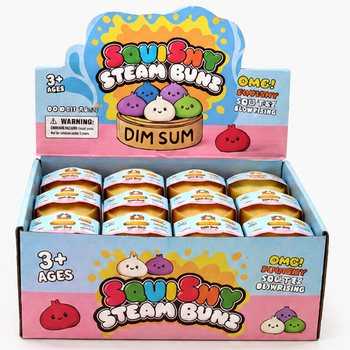 RAGE - Gniotek Squishy Bun Dumpling MAŁY (Wym. 5.5 x 5.5 x 3 Cm) - Viralowy Fidget Toy 2026 (24 szt.)