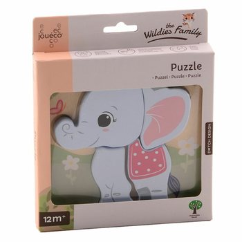 JOUECO - THE WILDIES FAMILY DREWNIANE PUZZLE MIX - Od 12 Miesięcy (12 szt.)