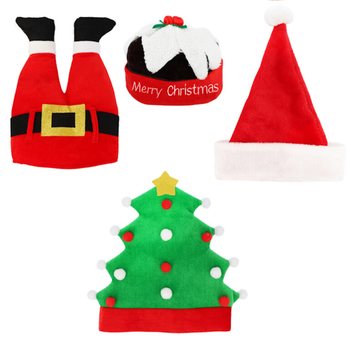 ZESTAW ŚMIESZNYCH CZAPEK ŚWIĄTECZNYCH LUX - XMAS CAPS (6 szt.)