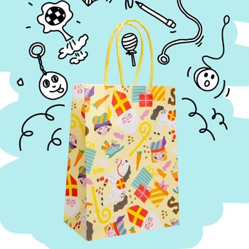PAPIEROWA TOREBKA PREZENTOWA - SINTERKLAAS - 16x9x22 CM (12 szt.)