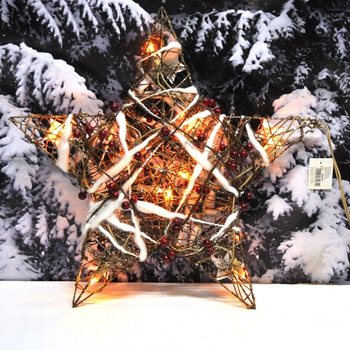 DUŻA ŚWIECĄCA GWIAZDA BETLEJEMSKA DEKORACYJNA 45 CM (2 szt.)