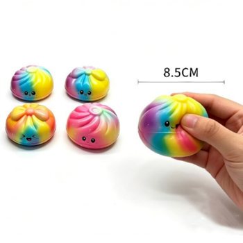 RAGE - Gniotek Squishy Dumplings TĘCZOWY DUŻY - PU FOAM (12 szt.)