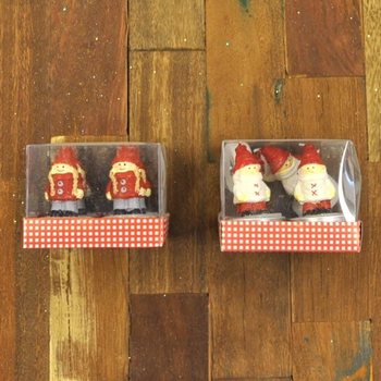 4 ŚWIECZKI TEALIGHT FIGURKI ŚWIĄTECZNE W PUDEŁKU (12 szt.)