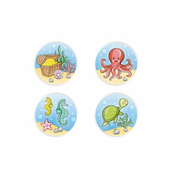 MIX SEA LIFE / ZWIERZĘTA MORSKIE - PIŁECZKI KAUCZUKOWE Ø3.3 cm (100 szt.)