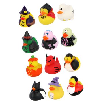 Kaczuszki do kąpieli Halloween Mix (12 sztuk) - 6 x 5 cm