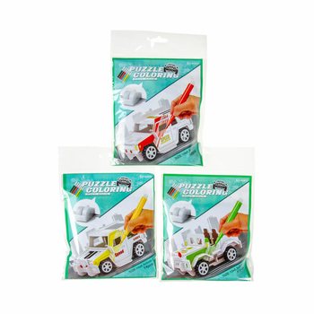 Puzzle 3D Zbuduj i Pokoloruj Własny Samoch&oacute;d (12 szt.)