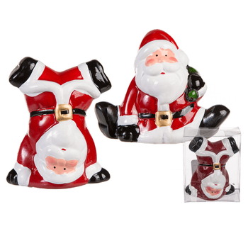 CERAMICZNE MIKOŁAJE W PUDEŁKU PREZENTOWYM, ok. 9 cm (24 szt.)