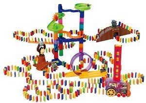 PLAYGO - Luksusowy Zestaw Domino z Pociągiem - 500 Elementów