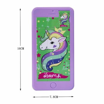 Układanka Przesuwna Smartfon - Jednorożec