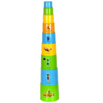 PSZCZ&Oacute;ŁKA MAJA WIEŻA Z KLOCK&Oacute;W FUNNY TOWER (6 szt.)
