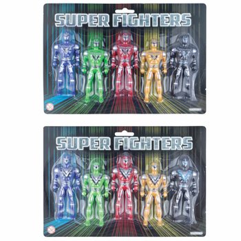 SUPER FIGHTERS - 5 Figurek Akcji na Karcie (6 szt.)
