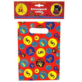 10 Torebek na Prezenty Mikołajkowe Sinterklaas 22 x 16 cm (6 szt.)