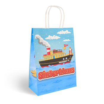 Papierowe Torebki Prezentowe Sinterklaas / Mikołajki - 16x8x22 cm (12 sztuk)